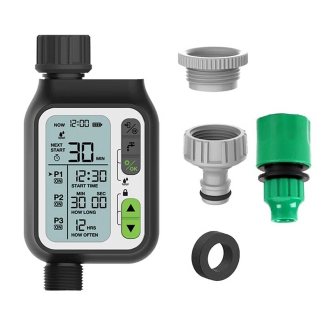 Timer acquatico da giardino, timer acqua con sensore pioggia, 3 Separate Pro S1G7