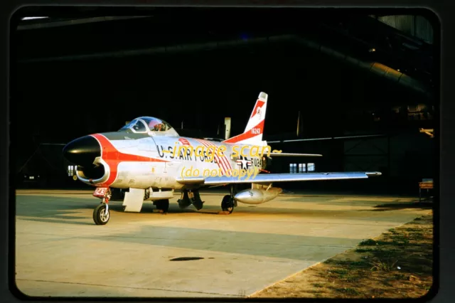 USAF 51-6243 North American F-86D Sabre Aircraft in 1950s, Kodachrome Slide n3b