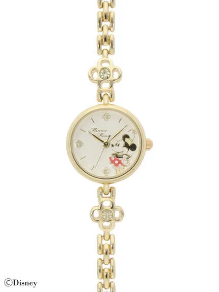 Disney Minnie Mouse Bracelet Watch Gold Women Japan Limited