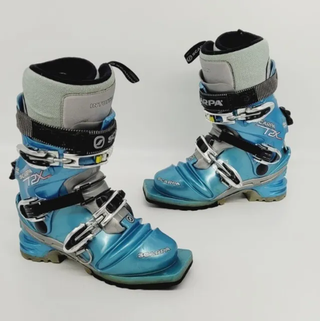 Scarpa T2X 3-Pin 75mm Telemark Ski Boots Women's Mondo Size 23.0