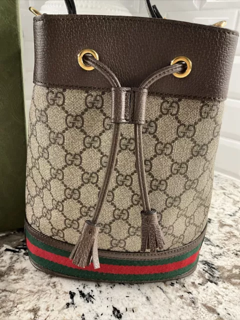 Gucci Supreme Monogram Web Small Ophidia Bucket Bag-EUC! 2