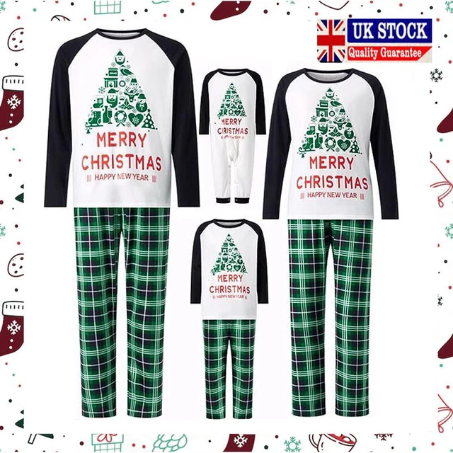 Family Matching Christmas Pyjamas PJs Pajamas Set Pajama Nightwear Sleepwear UK