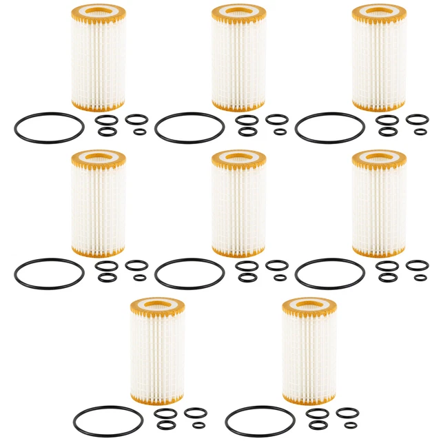 8 Pcs Engine Oil Filter Fits For Mercedes-Benz Engine HU718/5X A0001802609