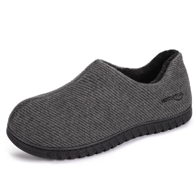 Mens Warm Fuzzy Lamb Fleece Lined Slippers Memory Foam Nomad House Shoes 8-12