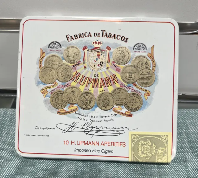 H Upmann Aperitifs Imported Fine Cigars Empty Tin Box Fabrica de Tabacos