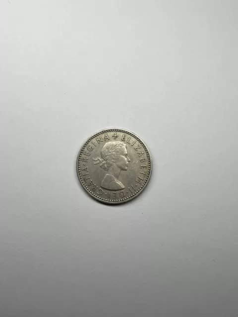 1955 Great Britain Coin One Shilling Queen Elizabeth II