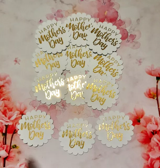 Foiled Mothers Day Card Making Topper Sentiments Banner Embellishment Scrapbook