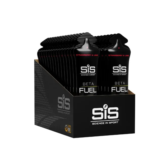 SiS Beta Fuel Energy Gels - Box 30x 60ml - Orange / Strawberry&Lime
