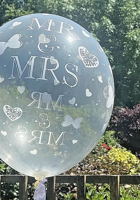 Globos de boda 11" Mr & Mrs decoraciones de boda globos transparentes 5, 10, 20 3