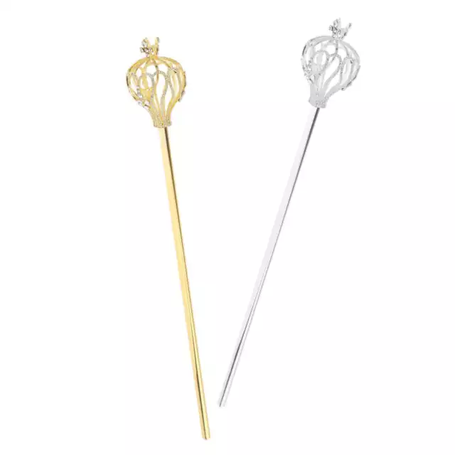 Rhinestone Scepter Princess Queen Royal Fairy Wand Props for Beauty Contest