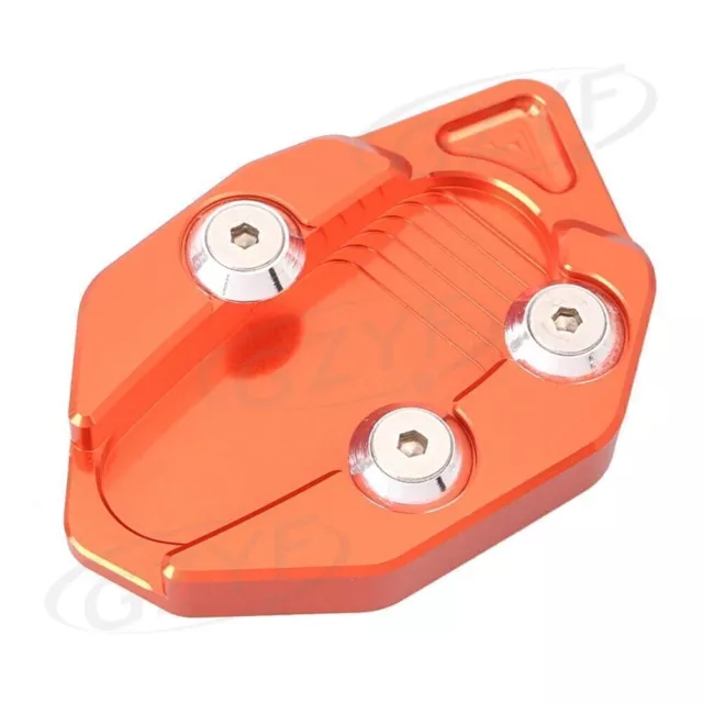 1Pc Side Stand Kickstand Plate Pad Big CNC For Yamaha T-MAX 530 12-15 Orange