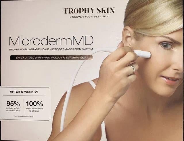 Sistema de microdermabrasión doméstica Trophy Skin TSMDD02 MicrodermMD - blanco NUEVO