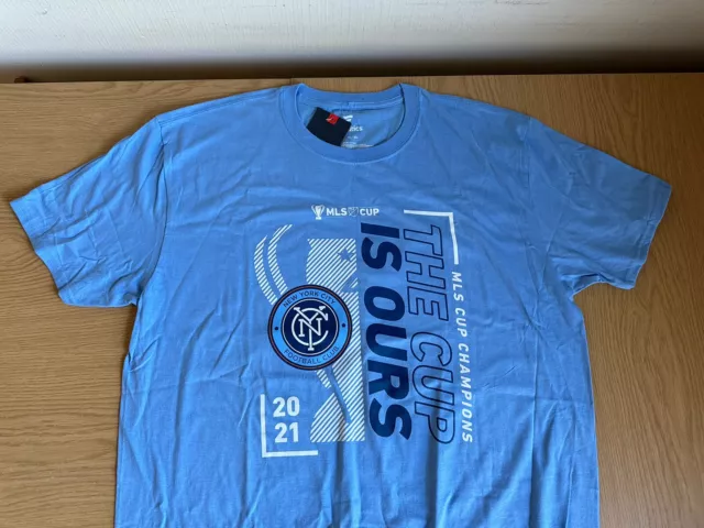 New York City FC 2021 MLS Cup Champions Parade Fanatics Sky Blue T-shirt X Large