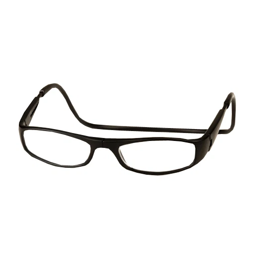 CliC +1.50 Diopter Magnetic Reading Glasses: Euro - Black Readers
