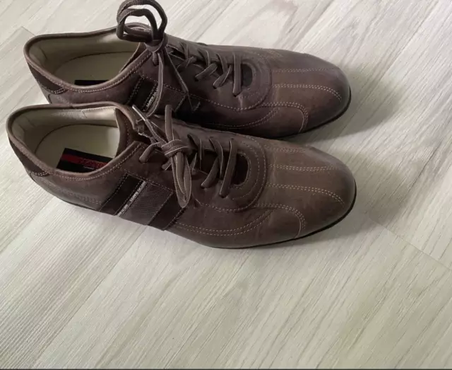 LLOYD Sneaker Herren Schuhe Gr. 43 UK 8,5;Komfort Lederschuhe braun neuwertig