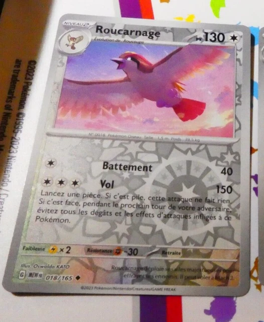 Pokemon 151 Card Reverse Holo Card Fr RECARNAGE 018/165 Fr EV3.5 MEW FR Mint