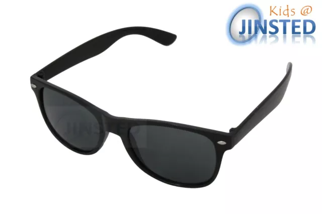 Childrens Black Frame Sunglasses Kids Childs Sunnies UV400 Cool KR004