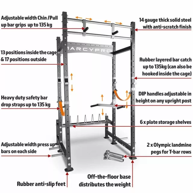 Marcy Pro Crossfit MWM-8070 Power Cage Weight Lifting Heavy Duty Home Gym System 3