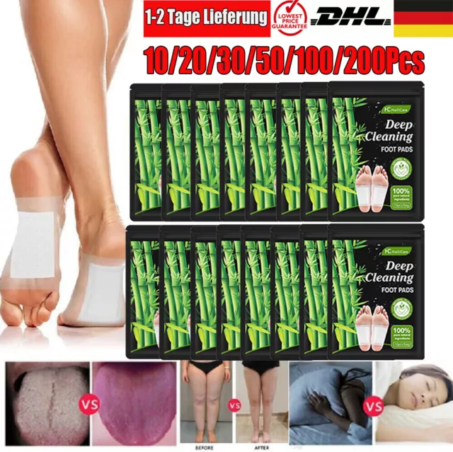 10-200Stk Detox Wormwood Foot Pads Toxin Removal Weight Loss Anti-Swelling Patch