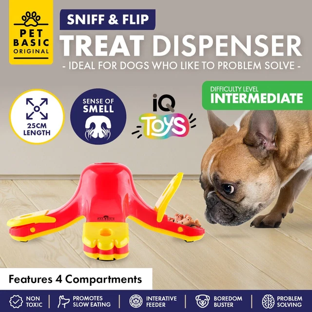 Pet Dog Interactive Sniff & Flip Treat Dispenser Intermediate IQ Food Toy 25cm
