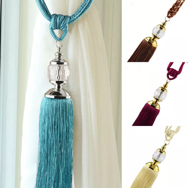 Rope Tassel Bedroom  Tie  Backs  Ball 2pcs Beaded Holdbacks  Tiebacks Decor