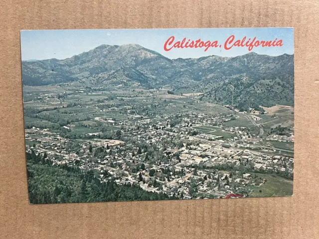 Postcard Calistoga CA California Napa Valley Aerial View Vintage PC