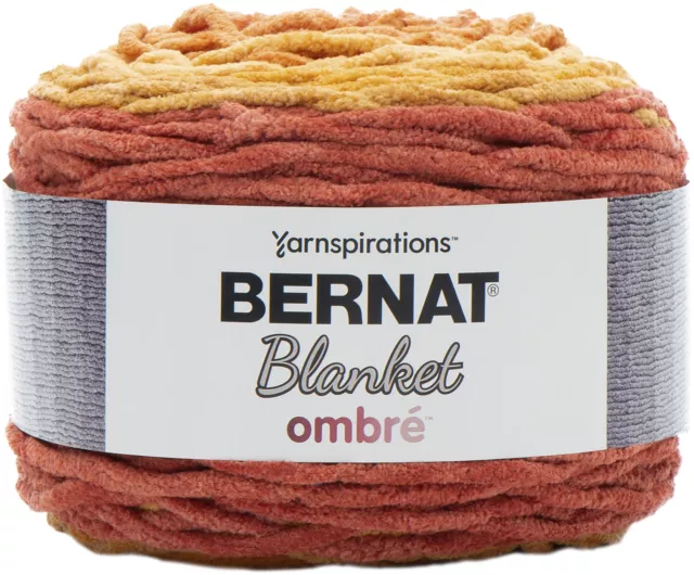 2 Pack Bernat Blanket Ombre Yarn-Orange Crush Ombre 161036-36008