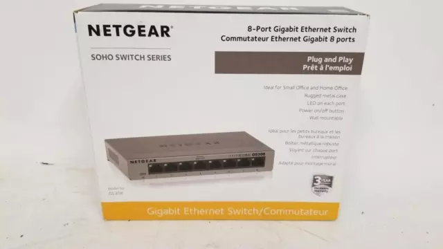 NETGEAR 8-port 10/100/1000mbps Gigabit Ethernet Switch GS308