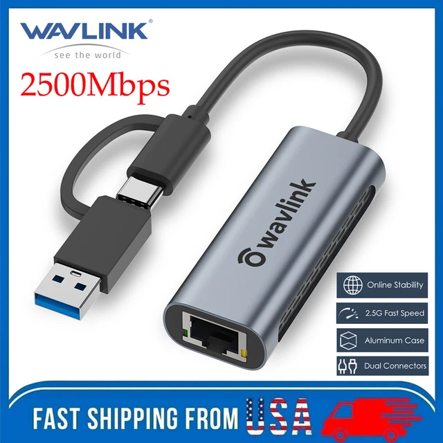 USB C To Ethernet Adapter, GAROGYI RJ45 To USB C