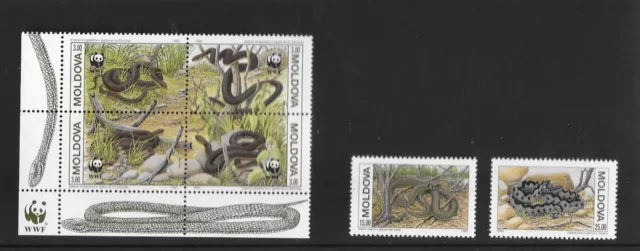 Moldova 1993 MNH WWF Protected Animals - Snakes sg 57/62