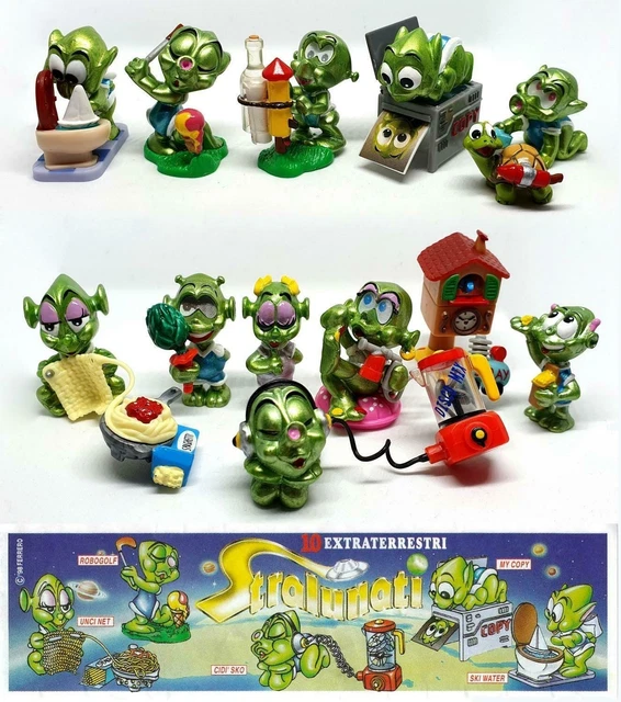 KINDER FERRERO SORPRESINE SERIE COMPLETA STRALUNATI Con Cartina EUR 4 - Foto 4