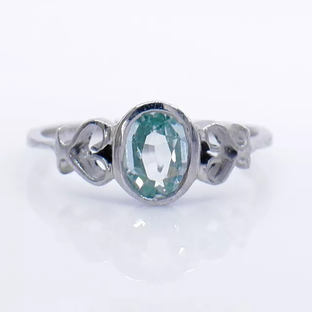 Elegant Paraiba Tourmaline 925 Sterling Silver Handmade Women Statement Rings