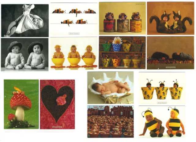 lot 14 cartes postales etat neuf grand format bébés Ecureuil amanite Anne Geddes