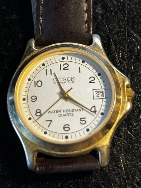 VINTAGE CITRON INTERNATIONAL Water Resistance Quartz Watch 10.00 PicClick UK