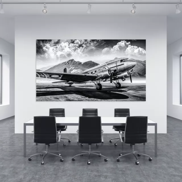 Leinwand Bild Wandbild Airplane Flugzeug Kunstdruck Bilder Deko Xxl Vintage