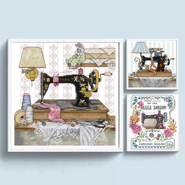 Embroidery Cotton Thread 14CT Printed Cartoon Cross Stitch Kit Craft