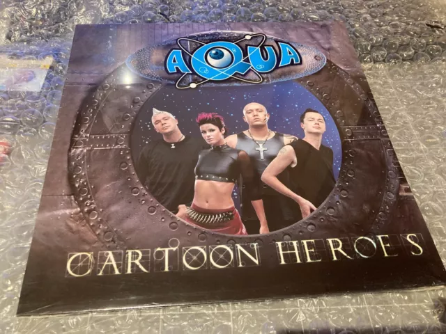 Aqua-Cartoon Heroes-12" Euro Vinyl 2000-  4 Mix- Brand New And Still Sealed