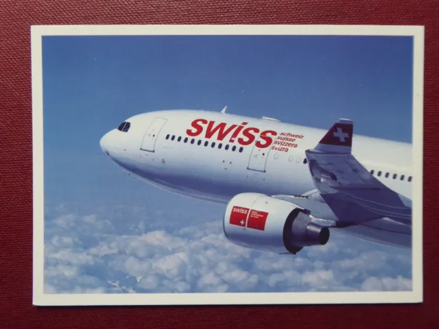 Carte Postale Aviation Airline Post Card Swiss Airbus A330