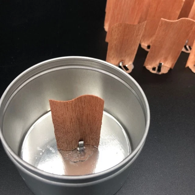 Base Ardiente Hecho a Mano Núcleos de Vela Madera Chip Vela Mechas Vela Accesorio