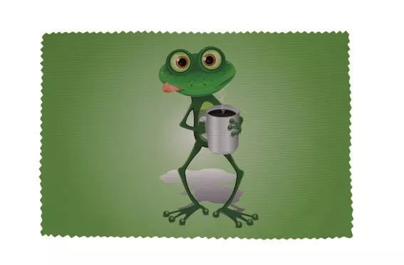 Glasreinigungstuch Brillenputztuch Fahne Flagge Frosch Motiv Nr. 3