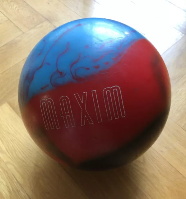 Ebonite Maxim USA Bowling Kugel Blau/Rot marmoriert 4,7kg, Durchmesser ca. 21cm