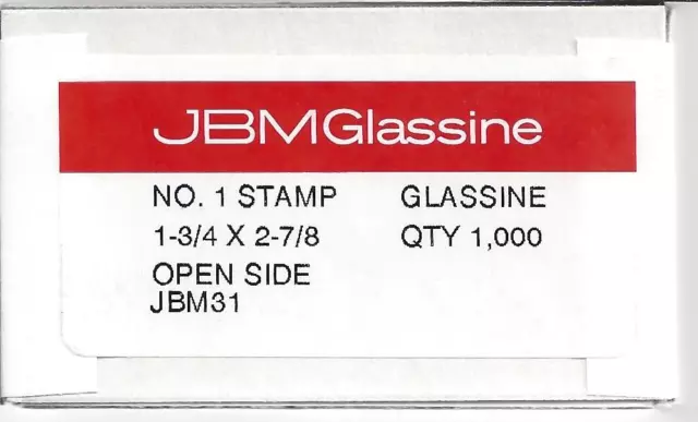 JBM #1 Glassine Envelopes 1-3/4" x 2-7/8" FREE U.S. SHIPPING Box of 1000