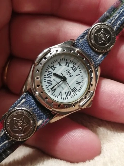 Montre Vintage Femme Jean Danety - Années 80 - Boîtier Et Bracelet Métal Doré/argenté - Quartz - État Superbe