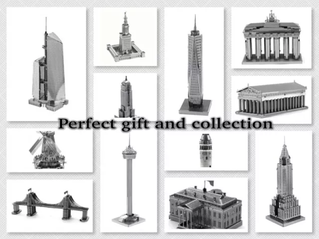 DIY 3D Metal Puzzle architecture design building gift Hobby collection AU STOCK