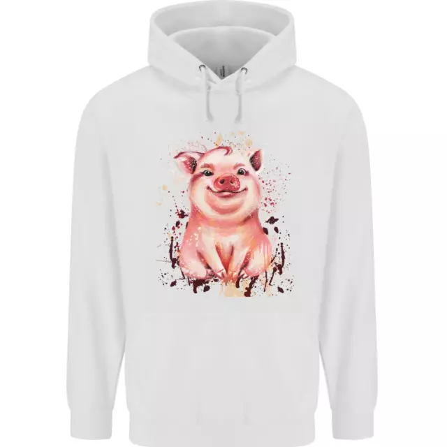 Watercolour Pig Childrens Kids Hoodie