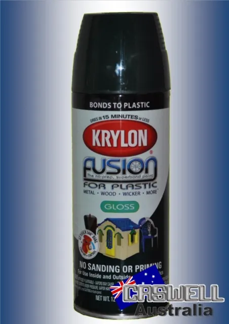 Krylon Fusion Plastic Paint 340gm - Hunter Green Gloss - AUS Seller