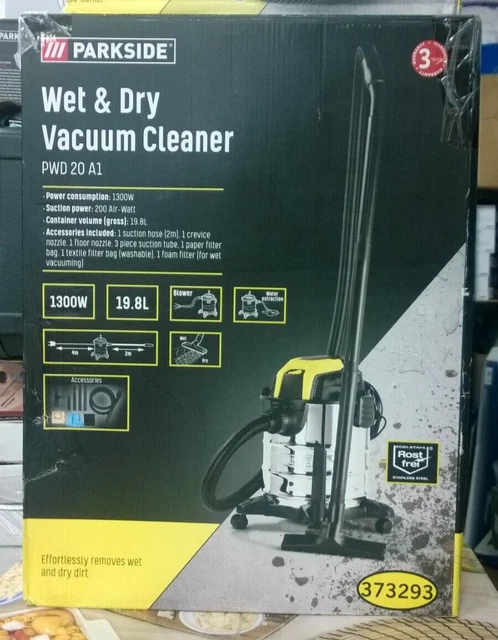 PARKSIDE WET & Dry Vacuum Cleaner (PWD 20 A1) £49.00 - PicClick UK