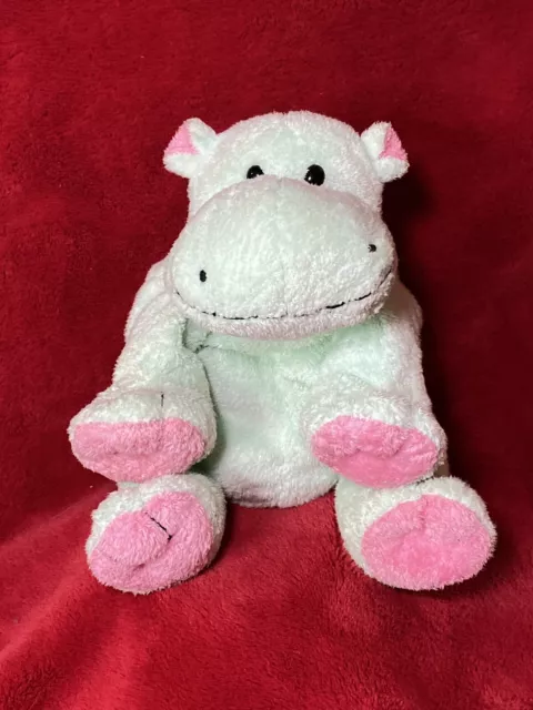 Vintage Ty Pluffies Hippo Baby Plush Lovey Tubby 2002 Green Pink Tylux Beanie