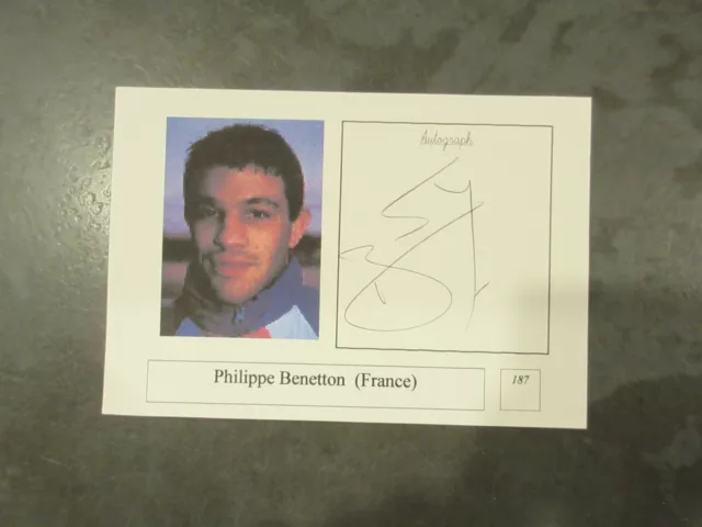 Autographe Philippe Benetton Rugby 4