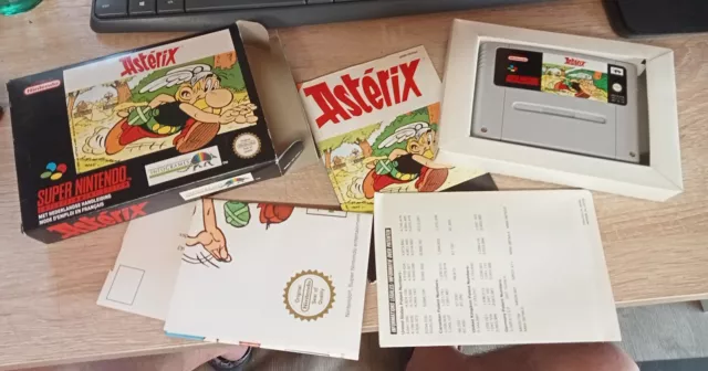 Jeu Vidéo Console Super Nintendo Astérix En Boîte Parfait État - Complet